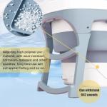 56'in Large Portable Bathtub for Adults Collapsible Soaking Tub with Anti-Slip Seat and Headrest - Space-Saving Design for Homes Apartments (Blue)