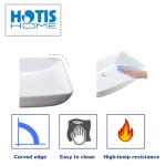 Hotis 23" x 15" Large Vessel Sink, Above Counter White Bathroom Sink, Modern Porcelain Ceramic Vessel Sinks for Bathrooms, Countertop Art Basin Sinks for Vanity Lavatory Bath