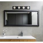 Westinghouse Lighting 6117600 Traditional Four-Light Indoor Vanity Light Fixture, Matte Black