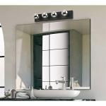 Westinghouse Lighting 6117600 Traditional Four-Light Indoor Vanity Light Fixture, Matte Black