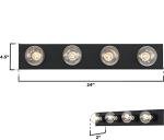 Westinghouse Lighting 6117600 Traditional Four-Light Indoor Vanity Light Fixture, Matte Black