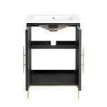 Modway Awaken Bathroom Vanity Cabinet, 24", White Black