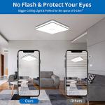 Airand Led Square Ceiling Light 24W 2050LM 12.8in Flush Mount Light Fixture Ceiling Lights Waterproof No Flicker IP44 80Ra+ 5000K Cold White Led Light for Bedroom Kitchen Bathroom（Cold White）