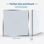 Airand Led Square Ceiling Light 24W 2050LM 12.8in Flush Mount Light Fixture Ceiling Lights Waterproof No Flicker IP44 80Ra+ 5000K Cold White Led Light for Bedroom Kitchen Bathroom（Cold White）