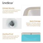 Undermount Bathroom Sink - Lordear Luxury 18x14'' White Rectangle Bathroom Sink Deep Bowl Porcelain Ceramic Lavatory Vanity Sink Basin with Overflow