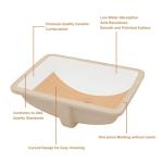 Undermount Bathroom Sink - Lordear Luxury 18x14'' White Rectangle Bathroom Sink Deep Bowl Porcelain Ceramic Lavatory Vanity Sink Basin with Overflow