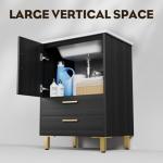 phiestina Fully Pre-Assembled Black 24 inch Bathroom Vanity, 2 Soft Close Doors and 2 Drawers Bathroom Storage Cabinet Set, with 3 Holes Single Ceramic Sink Combo, Faucet Not Included,BV02-BLACK-JH