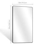 DESBING 30" x 55"Bathroom Mirror, Matte Black Wall Mirror with Metal Frame, Decorative Rectangular Vanity Mirror for Bedroom Bathroom Living Room Entryway (Horizontal/Vertical)