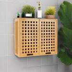 ZYBT Bathroom Wall Cabinet Wall Mounted Organizer, Medicine Cabinet, Over The Toilet Storage, Bamboo Medicine Cabinets with Doors and Shelves, Wall Storage for Bathroom Kitchen Living Room