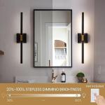 Faziyo Black Gold Vanity Light Fixtures for Bathroom Over Mirror 24 inch LED Bath Sconces 4000K Morden Picture Lights for Paintings (Horizontal & Vertical)