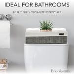 BROOKSTONE [2 PACK SET] Wicker Storage Basket, Boho Organization and Storage Container, Decorative Shelf Bin, Over the Toilet Paper Reserve, Suitable for Any Home Décor Style