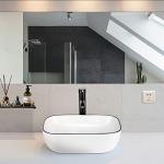 KGAR Bathroom Vessel Sink 18x12.6 Ceramic Porcelain Bathroom Sink Above Counter Basin Washing Bowl with Faucet Pop up Drain Combo,Rectangle White