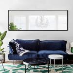 Large Black Floor Mirror with Stand