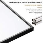 Large Black Floor Mirror with Stand