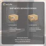 eclife 48" Bathroom Vanities Cabinet with Sink Combo Set, Undermount Double Resin Sink w/Thickened Wood, Matte Black Faucet, Painted Surface, Black