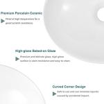Bathivy Oval Bathroom Vessel Sink, 14.6'' x 11.6'' Modern Above Counter Vanity Bowl, Small White Porcelain Art Basin Sinks with Pop Up Drain Combo