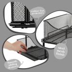Sorbus 2 Tier Under Sink Bathroom Organizers and Storage, Strong Steel Mesh Sliding Drawers for Enhanced Bathroom Storage, Bathroom Organization and Storage & Under Kitchen Sink Organizer (Black)