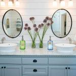 16 Oz Refillable Soap Dispenser with Rustproof Stainless Steel Pump for Kitchen and Bathroom - Liquid Glass Dispenser for Hand Soap, Lotion (Blue)