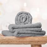 Yoofoss Luxury Washcloths Towel Set 10 Pack Baby Wash Cloth for Bathroom-Hotel-Spa-Kitchen Multi-Purpose Fingertip Towels & Face Cloths Light Grey