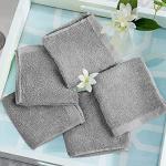 Yoofoss Luxury Washcloths Towel Set 10 Pack Baby Wash Cloth for Bathroom-Hotel-Spa-Kitchen Multi-Purpose Fingertip Towels & Face Cloths Light Grey