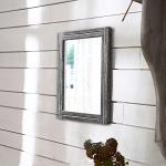 AAZZKANG Rustic Mirror Wood Framed Wall Mirror Rectangle Bedroom Bathroom Farmhouse Decorative Hanging Mirror