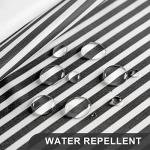 AmazerBath Shower Curtain, Washable Cloth Black Shower Curtain Sets with 12 Shower Curtain Hooks, Fabric Rustic Black and White Striped Shower Curtain, Farmhouse Bathroom Shower Curtain, 72x72 Inches