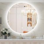 Speculux Led Mirror for Bathroom 24 Inch, Backlit Vanity Bathroom Mirror with Lights, Smart Dimmable Touch, 3 Color Modes, Shatter-Proof, Round