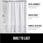 Gorilla Grip Waffle Shower Curtain, Thick Weighted Fabric, Wrinkle and Rust Resistant, Classic Hotel Quality Design, Heavy Duty Long Curtains for Bathroom Showers, Bath Tubs, Machine Wash, 72x72 White