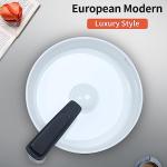 Davivy 12.2'' Round Vessel Sink with Pop Up Drain,Small Bathroom Vessel Sinks,Bathroom Sinks Above Counter,White Vessel Sink,Counter top Sink,Tiny Bathroom Sink Bowl,Round Sinks for Bathrooms