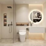 Speculux Led Mirror for Bathroom 24 Inch, Backlit Vanity Bathroom Mirror with Lights, Smart Dimmable Touch, 3 Color Modes, Shatter-Proof, Round