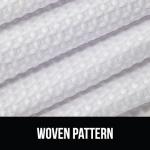 Gorilla Grip Waffle Shower Curtain, Thick Weighted Fabric, Wrinkle and Rust Resistant, Classic Hotel Quality Design, Heavy Duty Long Curtains for Bathroom Showers, Bath Tubs, Machine Wash, 72x72 White