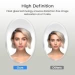 USHOWER 24"x36" Frameless Oval Wall Mirror for Bathroom/Vanity, Beveled Edge, Simple & Elegant Look