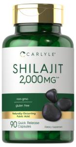 Carlyle Shilajit Capsules | 2000mg | 90 Count | Non-GMO and Gluten Free