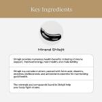 CYMBIOTIKA Pure Shilajit Resin with Elemental Gold, Fulvic Acid, 84+ Trace Minerals, Digestive & Immune Supplement to Support Focus & Energy, Overall Health, High Potency, Vegan, Non GMO, 15g Jar