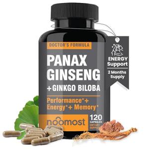 NooMost Korean Red Panax Ginseng + Ginkgo Biloba Capsules