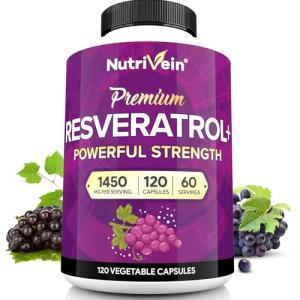 Nutrivein Resveratrol 1450mg Capsules - Anti-Aging Antioxidant