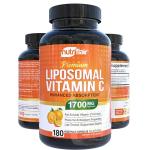 NutriFlair Liposomal Vitamin C 1600mg, 180 Capsules - Immune Support & Collagen Booster