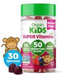 Orgain Kids Sugar Free Multivitamin Gummies, 60 ct, Vegan, Mixed Berry