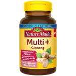 Nature Made Multi + Ginseng, Daily Energy Multivitamin for Adults, One Per Day Vitamin, 60 Capsules