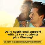 Nature Made Multi + Ginseng, Daily Energy Multivitamin for Adults, One Per Day Vitamin, 60 Capsules