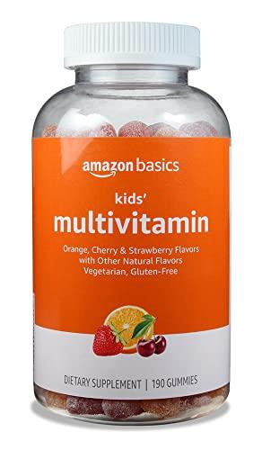 Amazon Basics Kids' Multivitamin Gummies, 190 Count