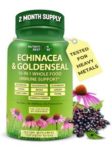Organic Echinacea Goldenseal Capsules - Herbal Immune Support