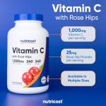 Nutricost Vitamin C with Rose HIPS 1025mg - Premium