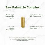 Saw Palmetto Supplement 5000mg with Pumpkin Seed, 300 Capsules | Promotes Prostate Health | DHT Blocker | Hair Growth Vitamins, Maintain Normal Urinary Frequency