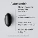 Triple Strength Astaxanthin 12mg - Antioxidant Supplement, Non-GMO