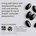 Triple Strength Astaxanthin 12mg - Antioxidant Supplement, Non-GMO