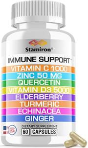 Immune Support Blend with Quercetin, Zinc, Vitamins: C, D3, Elderberry & Echinacea