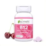 EZ Melts B12 2,500 mcg, Methylcobalamin, Sugar-Free, 3-Month Supply