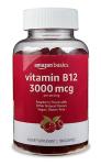 Amazon Basics Vitamin B12 3000 mcg Gummies, Raspberry 100 Count