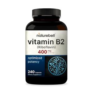 NatureBell B2 Riboflavin 400mg, 240 Capsules | Essential